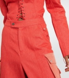 Didu High-rise wide-leg cotton pants