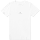 Maison Margiela Men's Embroidered Text Logo T-Shirt in White/Black