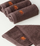 Etro Giano set of 4 face towels and basket