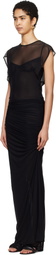 Jean Paul Gaultier Black 'The Jean Paul Gaultier Flocked' Maxi Dress