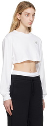 Nike Jordan White Crop Long Sleeve T-Shirt