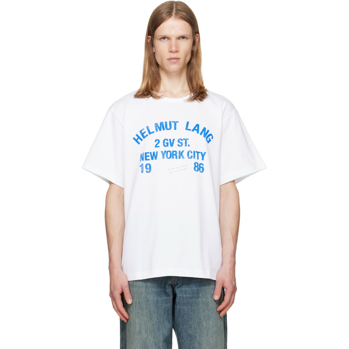 Helmut Lang White Varsity T-shirt