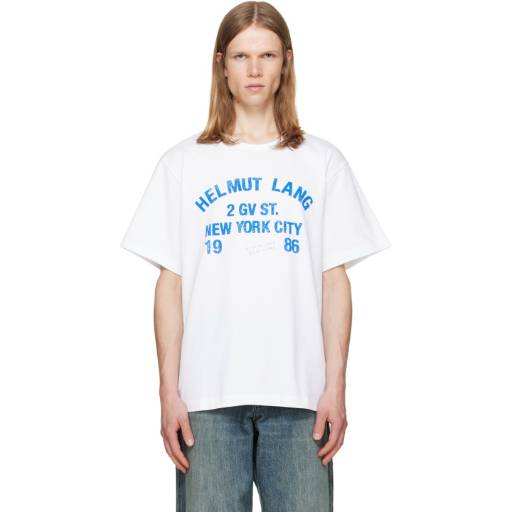 Photo: Helmut Lang White Varsity T-shirt