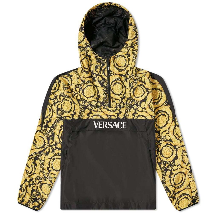 Photo: Versace Baroque Print Logo Popover Jacket