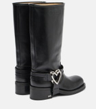 Mach & Mach Double Heart leather biker boots