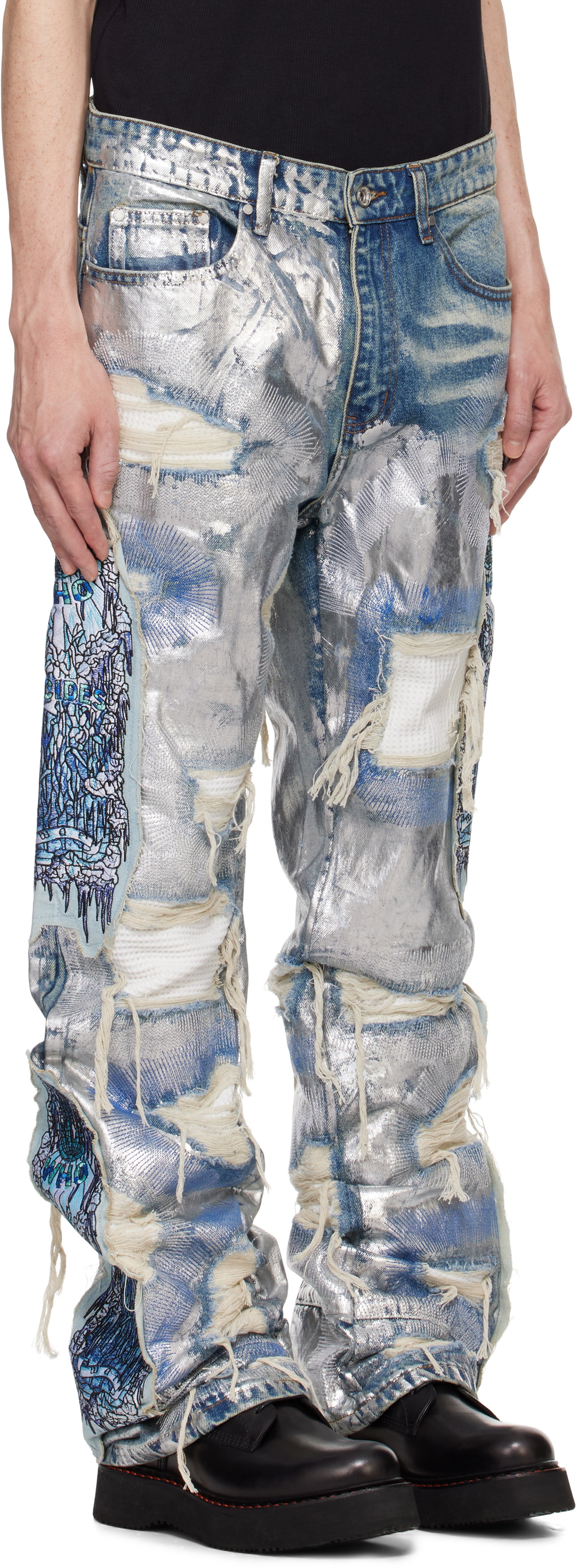 Who Decides War Blue Heavy Metal Jeans WHO DECIDES WAR by Ev Bravado