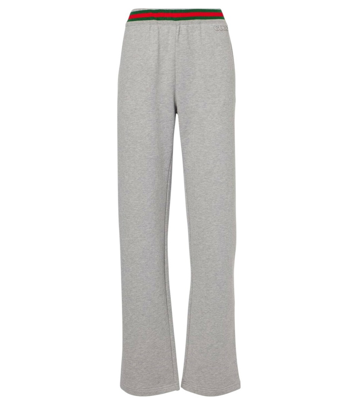 Photo: Gucci Web Stripe cotton jersey sweatpants