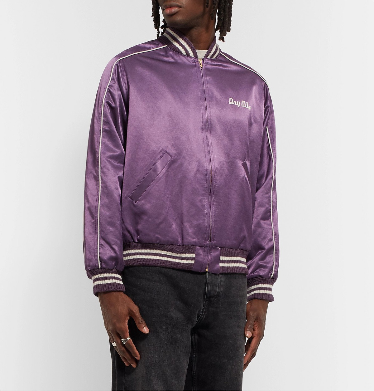 bomber jacket purple