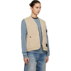 Stone Island Beige 6100007 Organic Panama Cotton 'Old' Effect Vest