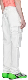 Givenchy White Multipocket Reflective Cargo Pants
