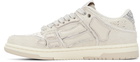 AMIRI Off-White Glitter Skel Top Low Sneakers