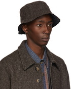 Labrum Reversible Brown Tweed Bucket Hat