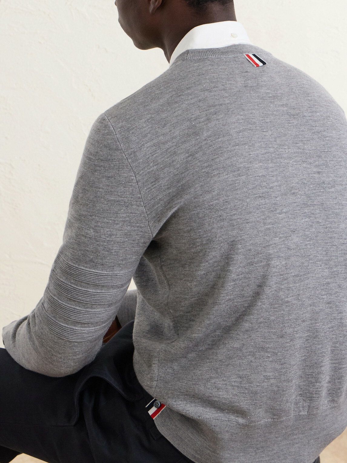 Thom Browne - Milano Stitch Wool, Linen and Cotton-Blend Sweater - Gray