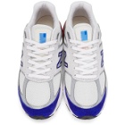 New Balance Off-White and Blue 990V5 Sneakers