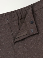 Sunspel - Straight-Leg Wool and Silk-Blend Donegal Tweed Trousers - Brown