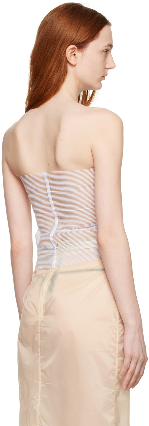 Bless SSENSE Exclusive White Sun Tube Top