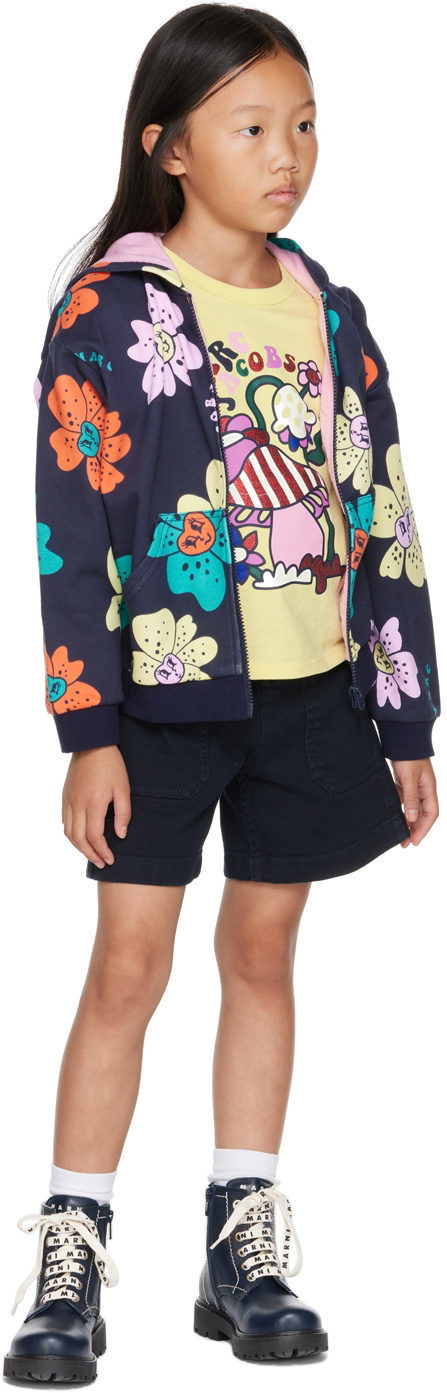 Marc Jacobs Kids Navy Patch Denim Shorts