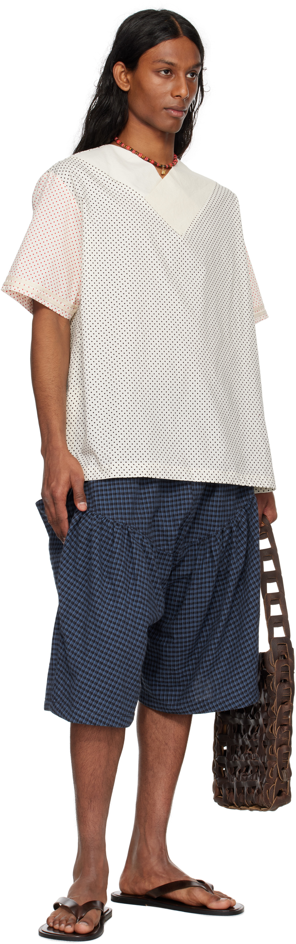 SC103 SSENSE Exclusive White & Black Alps Top SC103