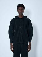 Homme Plissé Issey Miyake Pinstripe Hooded Jacket