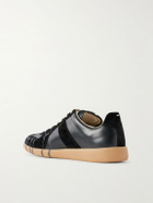 Maison Margiela - Replica Paint-Splattered Leather Sneakers - Black