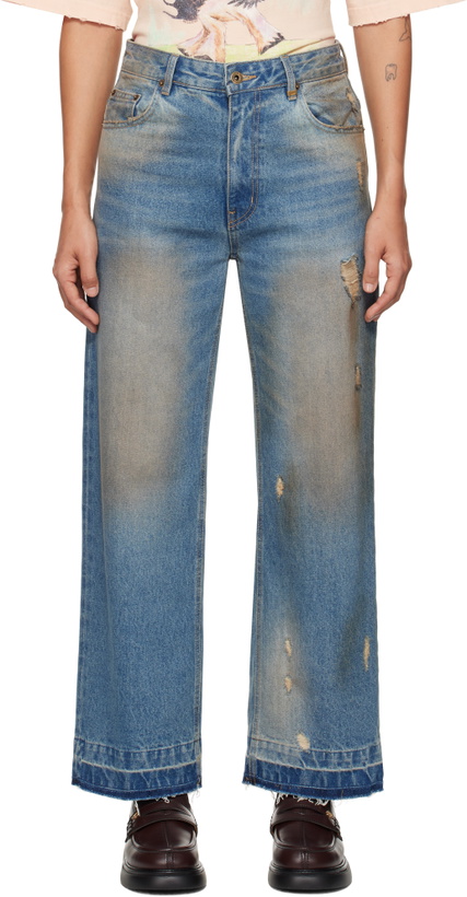 Photo: We11done Blue Grunge Jeans