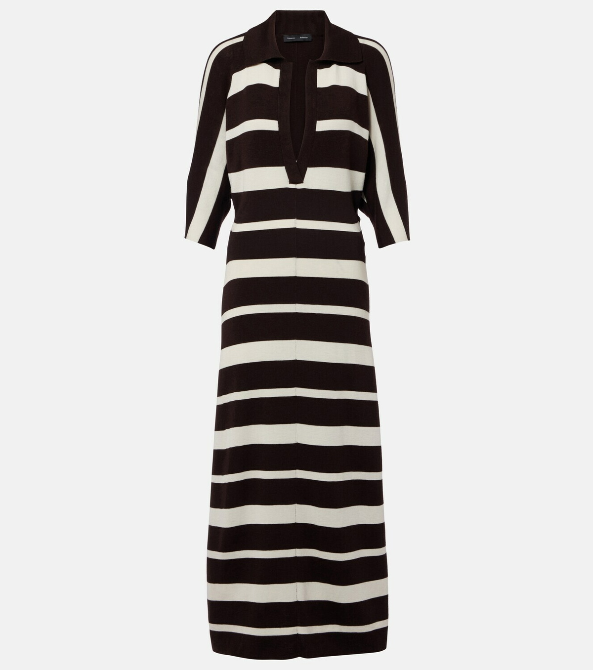 Proenza Schouler Solana striped wool and silk maxi dress
