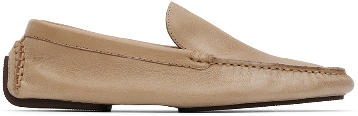 Photo: The Row Taupe Lucca Loafers