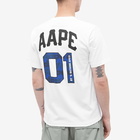 Men's AAPE Street Baseball Number T-Shirt in White