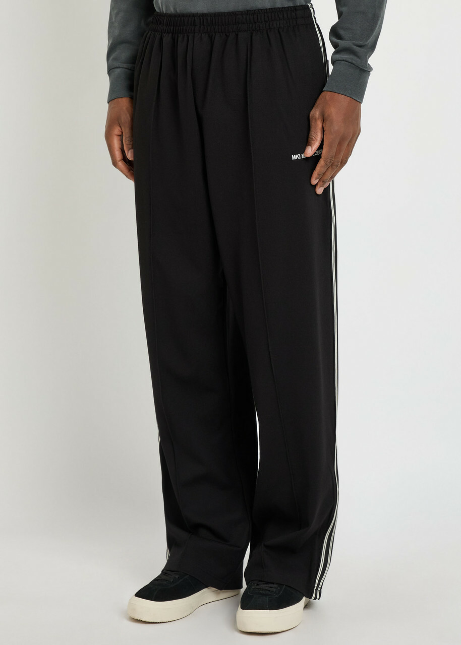 Mki Miyuki Zoku Logo-embroidered Straight-leg Jersey Track Pants Black