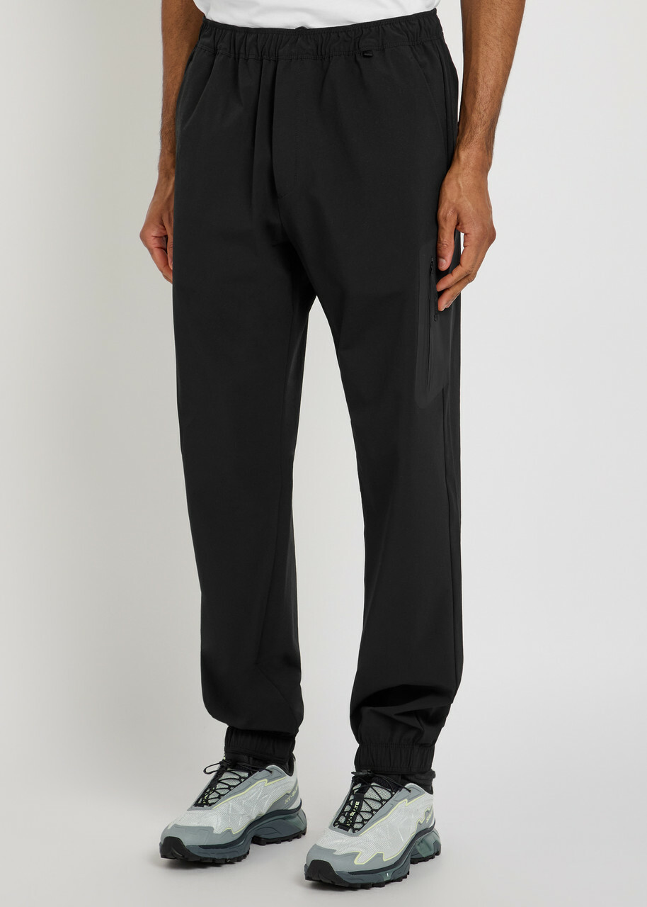Moncler Tapered-leg Shell Sweatpants Black