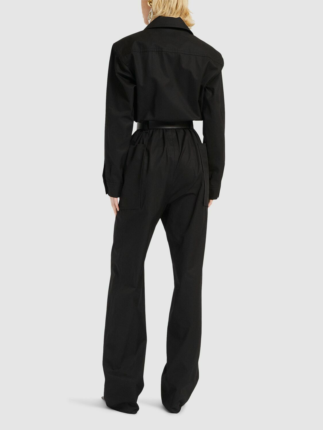 SAINT LAURENT Cotton Twill Jumpsuit