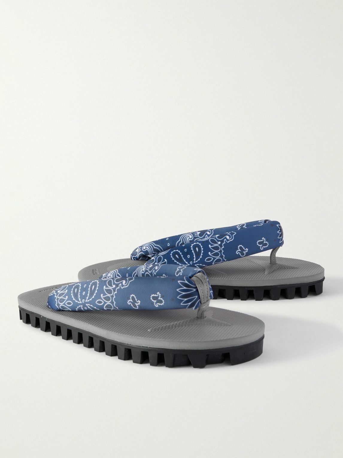 Suicoke - Padded Paisley-Print Nylon Flip Flops - Blue Suicoke