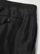 Brioni - Tapered Faille Tuxedo Trousers - Black