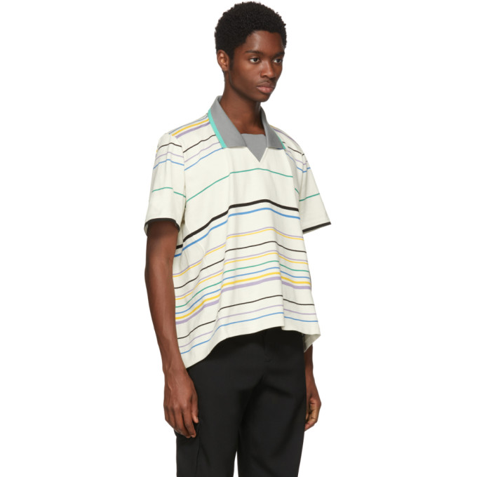 Lanvin Beige Striped Polo