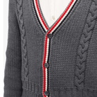 Thom Browne Men's Cable Knit Cardigan in Medium Grey