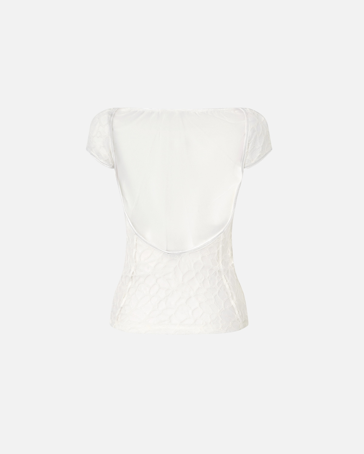 Pinko Fitted Short Sleeved Lace Sweater White + White