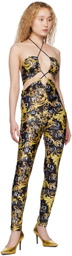 Versace Jeans Couture Black Printed Jumpsuit