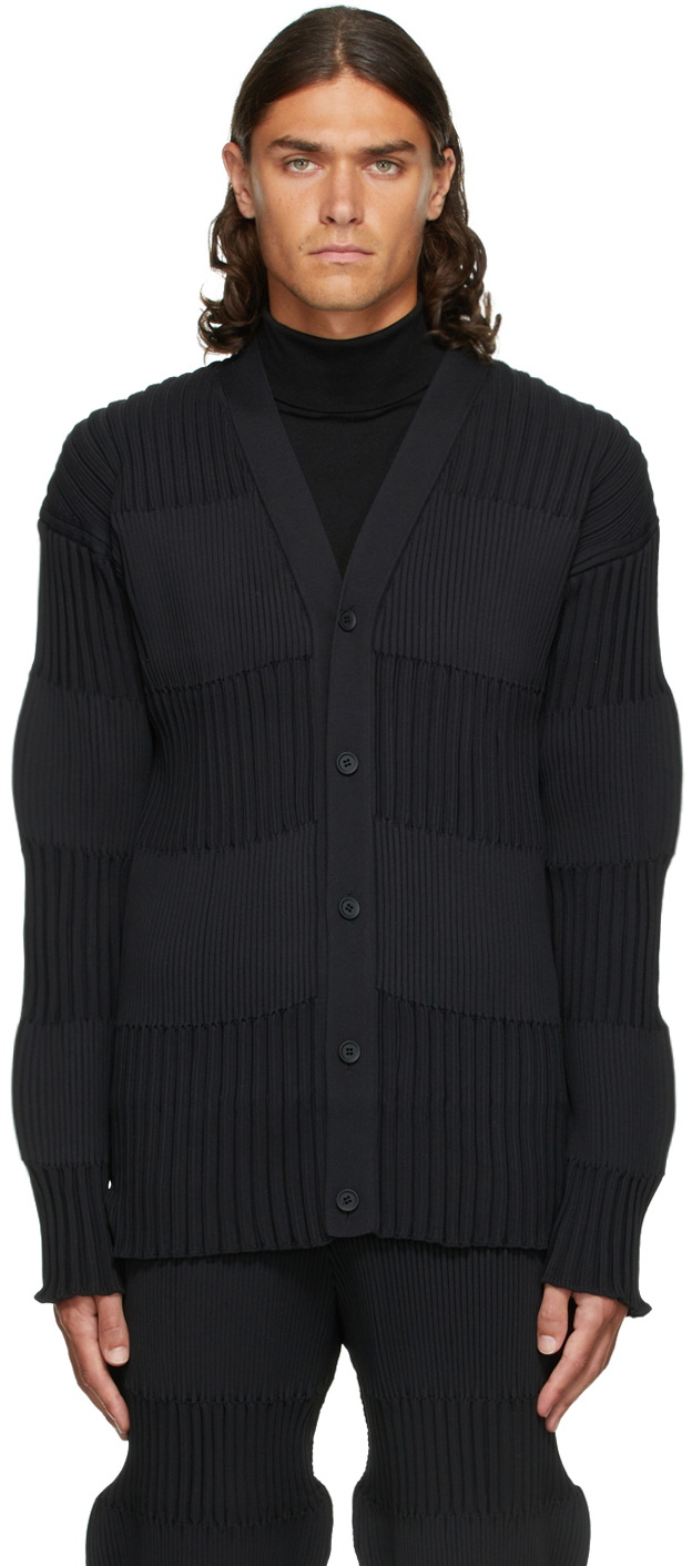 CFCL Black Fluted Cardigan CFCL