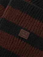 Acne Studios - Ribbed Striped Stretch Wool-Blend Socks - Black