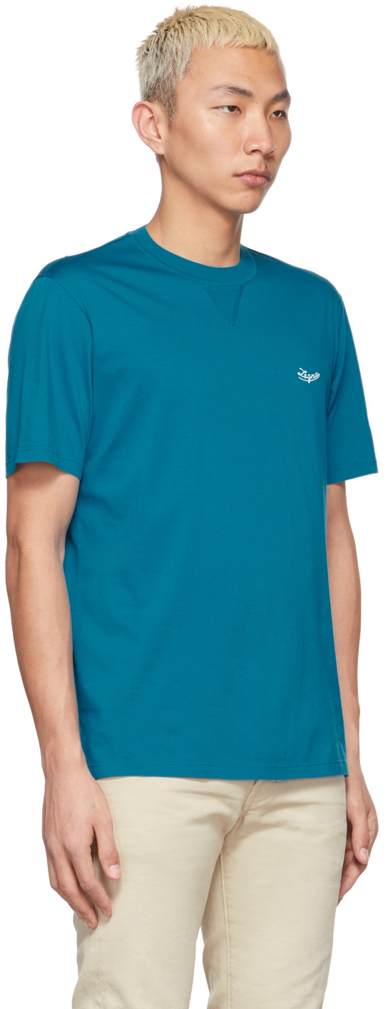 Ermenegildo Zegna Blue Logo T-Shirt Ermenegildo Zegna