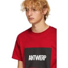 Vier Red Antwerp Box Logo T-Shirt