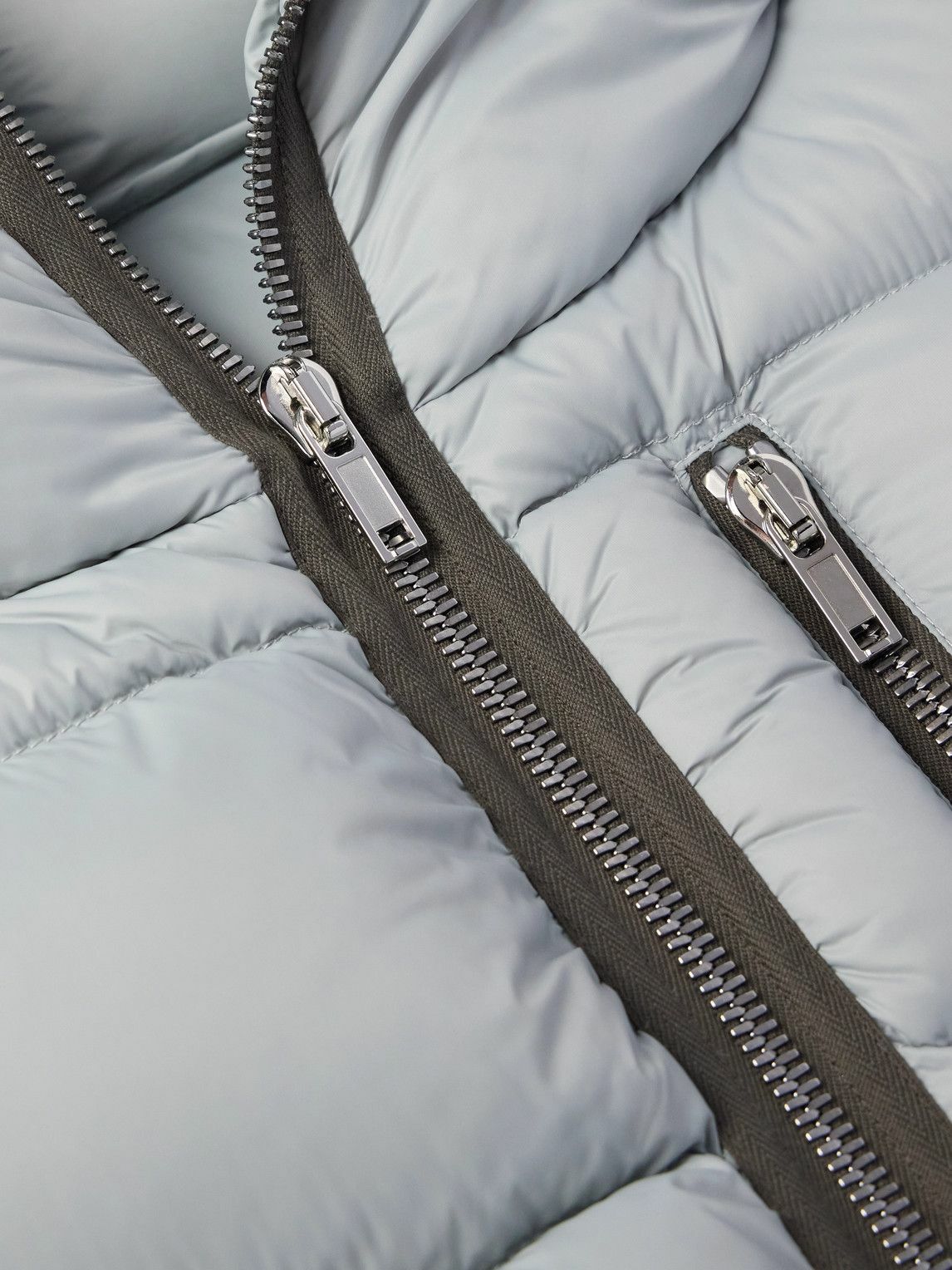 Rick Owens - Quilted Nylon Hooded Down Gilet - Blue