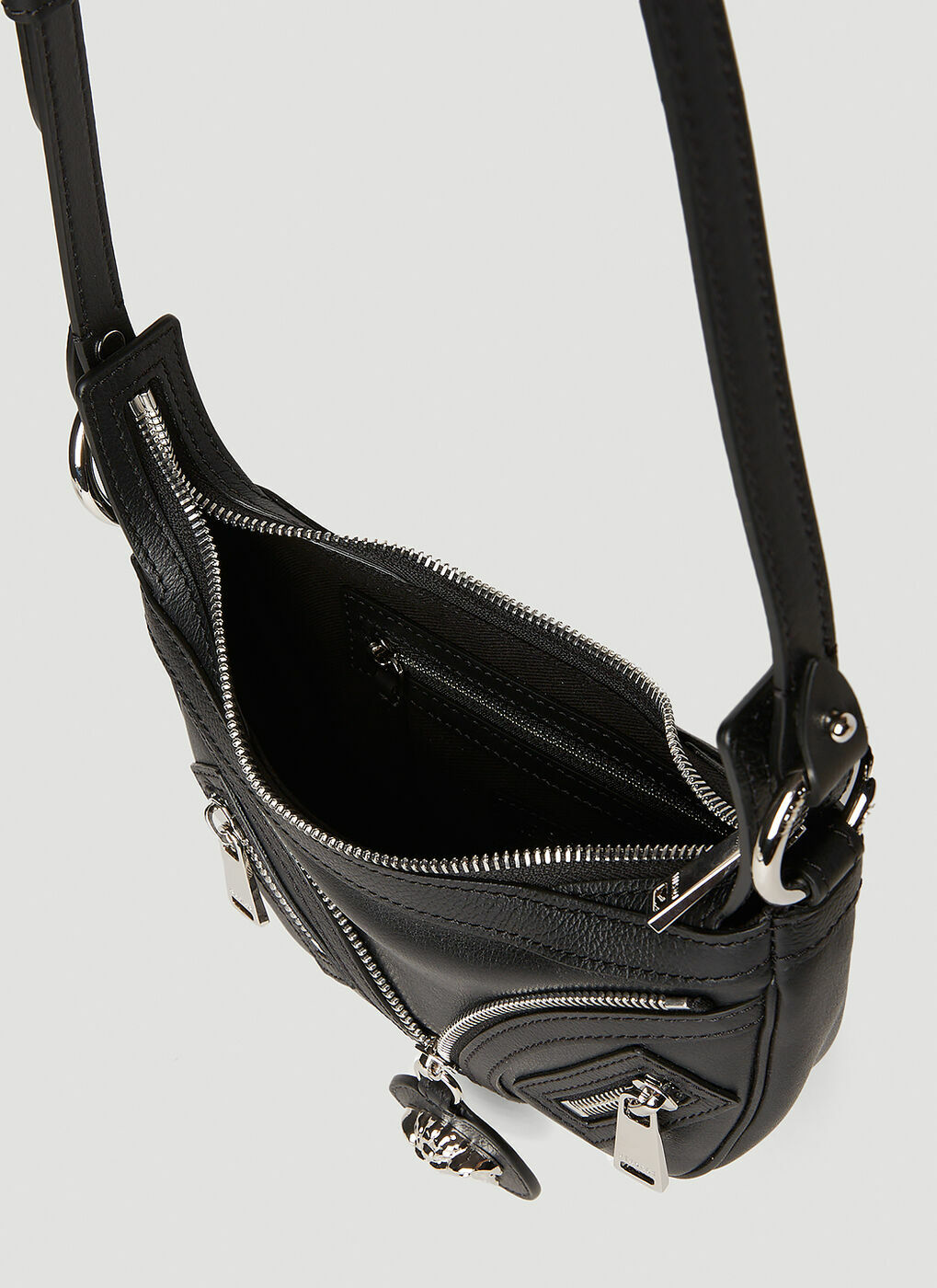 Versace - Repeat Small Hobo Bag in Black Versace