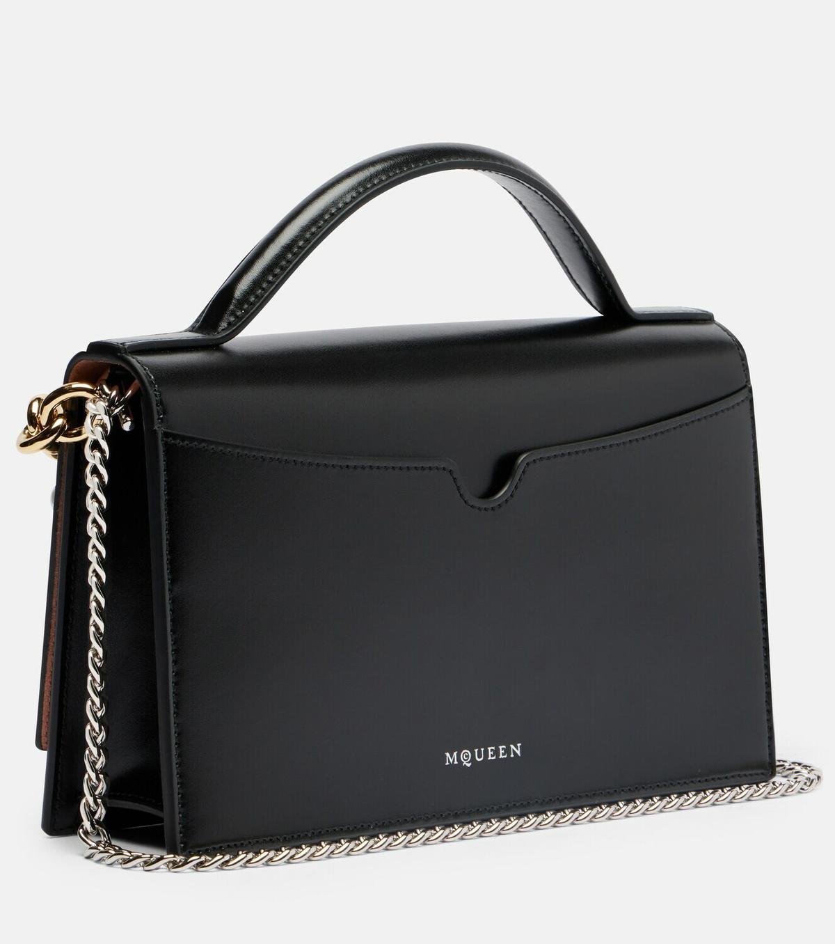 McQueen Skull Small embellished leather tote bag