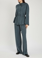 Emporio Armani Striped Woven top Navy