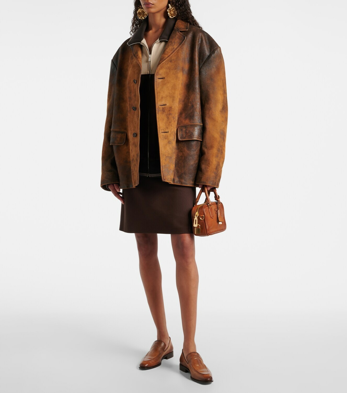 Miu Miu Oversized suede jacket Miu Miu