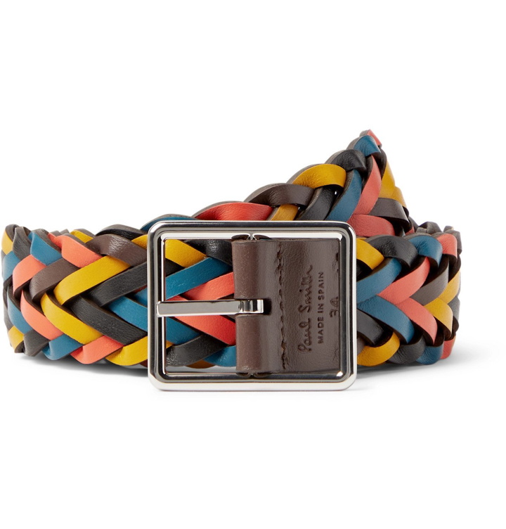 Photo: Paul Smith - 3.5cm Reversible Braided Leather Belt - Multi