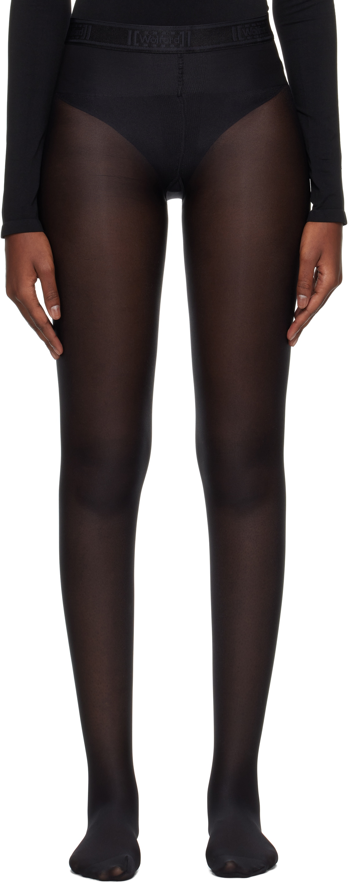 Collant WOLFORD BIKER coloris Black. Taille M. Attitude tights