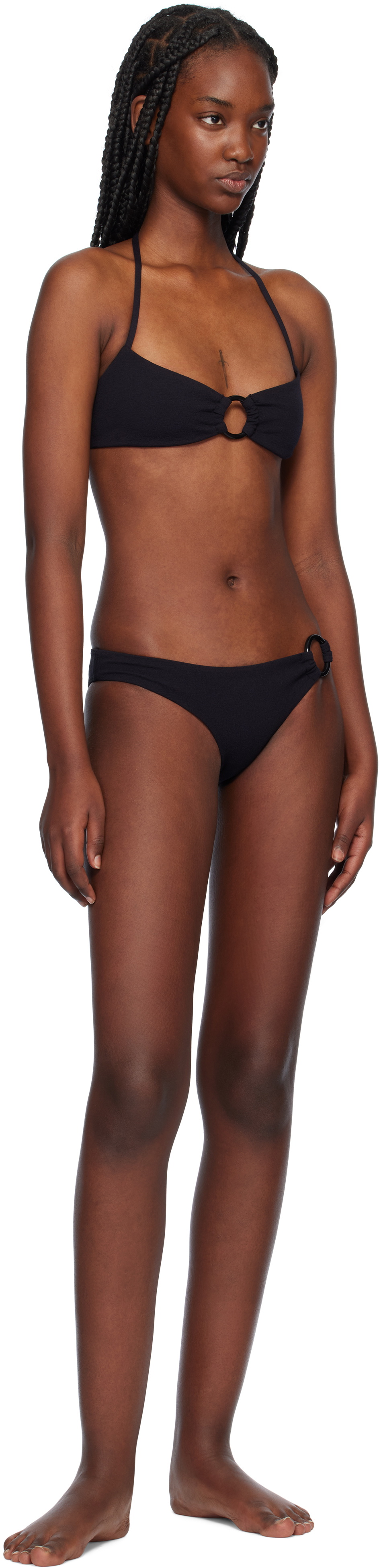 Matteau Black Ring Bikini Bottom