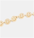 Sydney Evan Happy Face 14kt gold necklace with diamonds